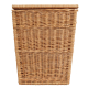 Wäschekorb gefüttert - Korb für Wäsche aus gesottener Weide (43x35x54)