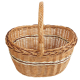 Einkaufskorb Handkorb Weide Korb ungefüttert (44x35x24/44)