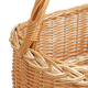 Einkaufskorb aus Weide eckig - handgeflochtener, stabiler Korb mit Längshenkel (40x28x24/44)