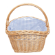 Einkaufskorb Fahrradkorb Handkorb Weide Korb gefüttert (40x29x23/43)