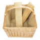 Holzkorb Kaminholzkorb Tragekorb Korb für Holz aus Weide (45x45x35/50)