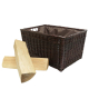 Holzkorb Korb Tragekorb aus gesottener Weide (63x42x33)