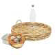 Geflochtenes Tablett Wasserhyazinthe – dekorativ & vielseitig (D:45)