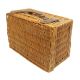Picknickkorb für 4 Personen, Picknickkoffer aus Weide mit Deckel (40x29x19)