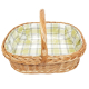 Tablett, Korbtablett aus Weide, Trage Tablett geflochten (54x40x17/33)