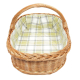 Tablett, Korbtablett aus Weide, Trage Tablett geflochten (54x40x17/33)