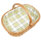 Tablett, Korbtablett aus Weide, Trage Tablett geflochten (54x40x17/33)