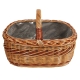 Einkaufskorb Handkorb Weide Korb gefüttert (51x35x25/38)