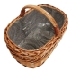 Einkaufskorb Handkorb Weide Korb gefüttert (51x35x25/38)
