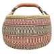 Afrikanische Korbtasche, robuste Tasche aus Steppengras (D:43)