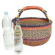 Afrikanische Korbtasche, robuste Tasche aus Steppengras (D:44)