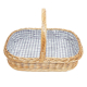 Tablett, Korbtablett aus Weide, Trage Tablett geflochten (46x31x10/28)