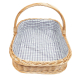 Tablett, Korbtablett aus Weide, Trage Tablett geflochten (58x41x14/36)