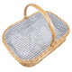 Tablett, Korbtablett aus Weide, Trage Tablett geflochten (58x41x14/36)