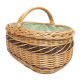 Einkaufskorb Handkorb Weide Korb gefüttert (51x35x25/36)