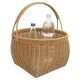 Einkaufskorb Handkorb Polyrattan Korb gefüttert (D:37cm)