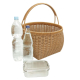 Einkaufskorb Handkorb Polyrattan Korb gefüttert (D:37cm)