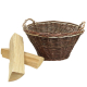 Erntekorb, Holzkorb, Tragekorb, Gartenkorb, Weide Korb (D:58cm) - EINZELSTÜCK