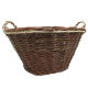 Erntekorb, Holzkorb, Tragekorb, Gartenkorb, Weide Korb (D:58cm) - EINZELSTÜCK