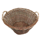 Erntekorb, Holzkorb, Tragekorb, Gartenkorb, Weide Korb (D:58cm) - EINZELSTÜCK