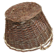 Erntekorb, Holzkorb, Tragekorb, Gartenkorb, Weide Korb (D:54cm)