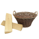Erntekorb, Holzkorb, Tragekorb, Gartenkorb, Weide Korb (D:50cm)