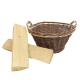 Erntekorb, Holzkorb, Tragekorb, Gartenkorb, Weide Korb (D:45cm)