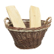 Erntekorb, Holzkorb, Tragekorb, Gartenkorb, Weide Korb (D:45cm)