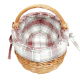 Einkaufskorb Handkorb Weide Korb gefüttert (43x34x23/36)