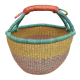 Afrikanische Korbtasche, robuste Tasche aus Steppengras (D:37)