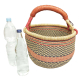 Afrikanische Korbtasche, robuste Tasche aus Steppengras (D:38)