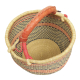 Afrikanische Korbtasche, robuste Tasche aus Steppengras (D:38)