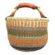 Afrikanische Korbtasche, robuste Tasche aus Steppengras (D:38)