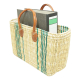 Handtasche Korbtasche robuste Tasche aus Jonc (40x15x26/37)