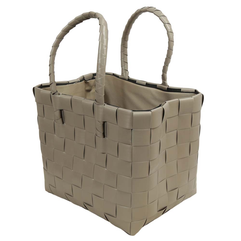 Kunststofftasche mit Stoffzug moderne Tasche aus Kunststoff (35x25x50)