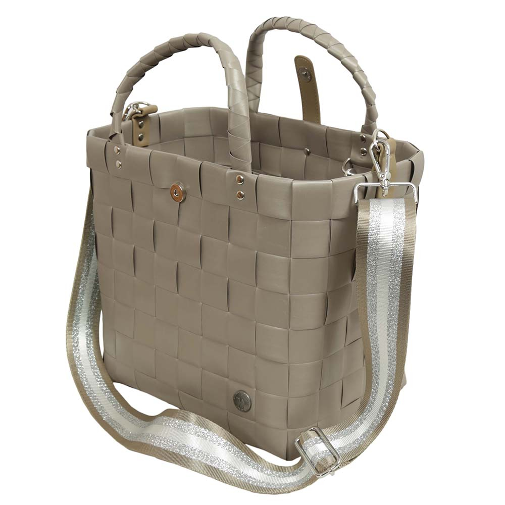 Kunststofftasche moderne Tasche aus Kunststoff mit Kombihenkel (35x18x27)