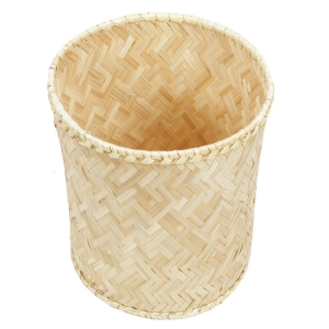 Papierkorb aus Bambusschiene (D:24cm)