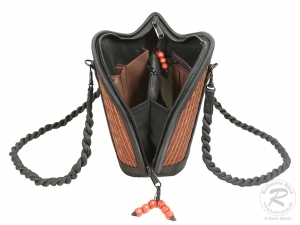 Schultertasche, amicaso Seidengrastasche, Handtasche Tasche aus Seidengras (30x12x22/48)