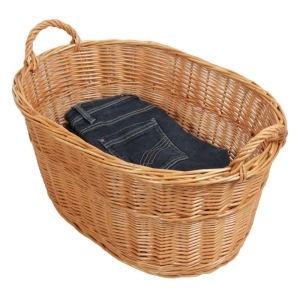 Wäschekorb aus Weide. Korb für Wäsche klassisch geflochten (60x43x30/36)