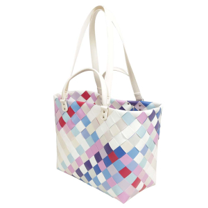Kunststofftasche moderne Tasche aus Kunststoff mit Kombihenkel (43x20x34)
