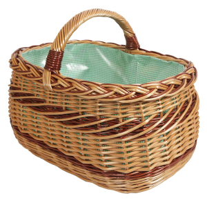 Einkaufskorb Handkorb Weide Korb gefüttert (51x35x26/38)