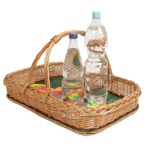 Tablett aus Weide, Trage - Korb - Tablett (50x35x10/26)