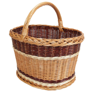 Einkaufskorb, Handkorb, handgeflochtener Weidekorb - nachhaltig und vielseitig (38x29x23/36)