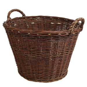 Erntekorb, Holzkorb, Tragekorb, Gartenkorb, Weide Korb (D:55cm)