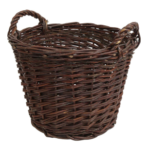 Erntekorb, Holzkorb, Tragekorb, Gartenkorb, Weide Korb (D:30cm)