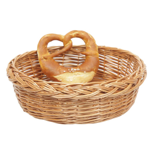 Brotkorb, Dekokorb aus Weide (D:28cm H:9cm)