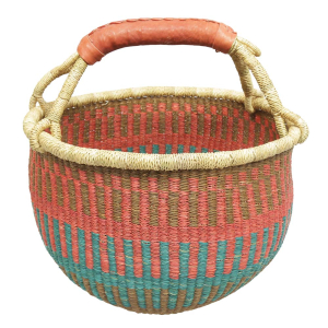 Afrikanische Korbtasche, robuste Tasche aus Steppengras (D:38)
