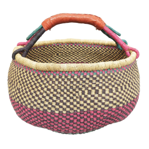 Afrikanische Korbtasche, robuste Tasche aus Steppengras (D:45)