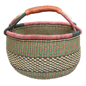 Afrikanische Korbtasche, robuste Tasche aus Steppengras (D:42)