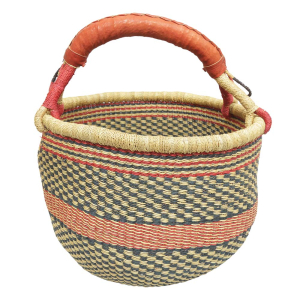 Afrikanische Korbtasche, robuste Tasche aus Steppengras (D:35)